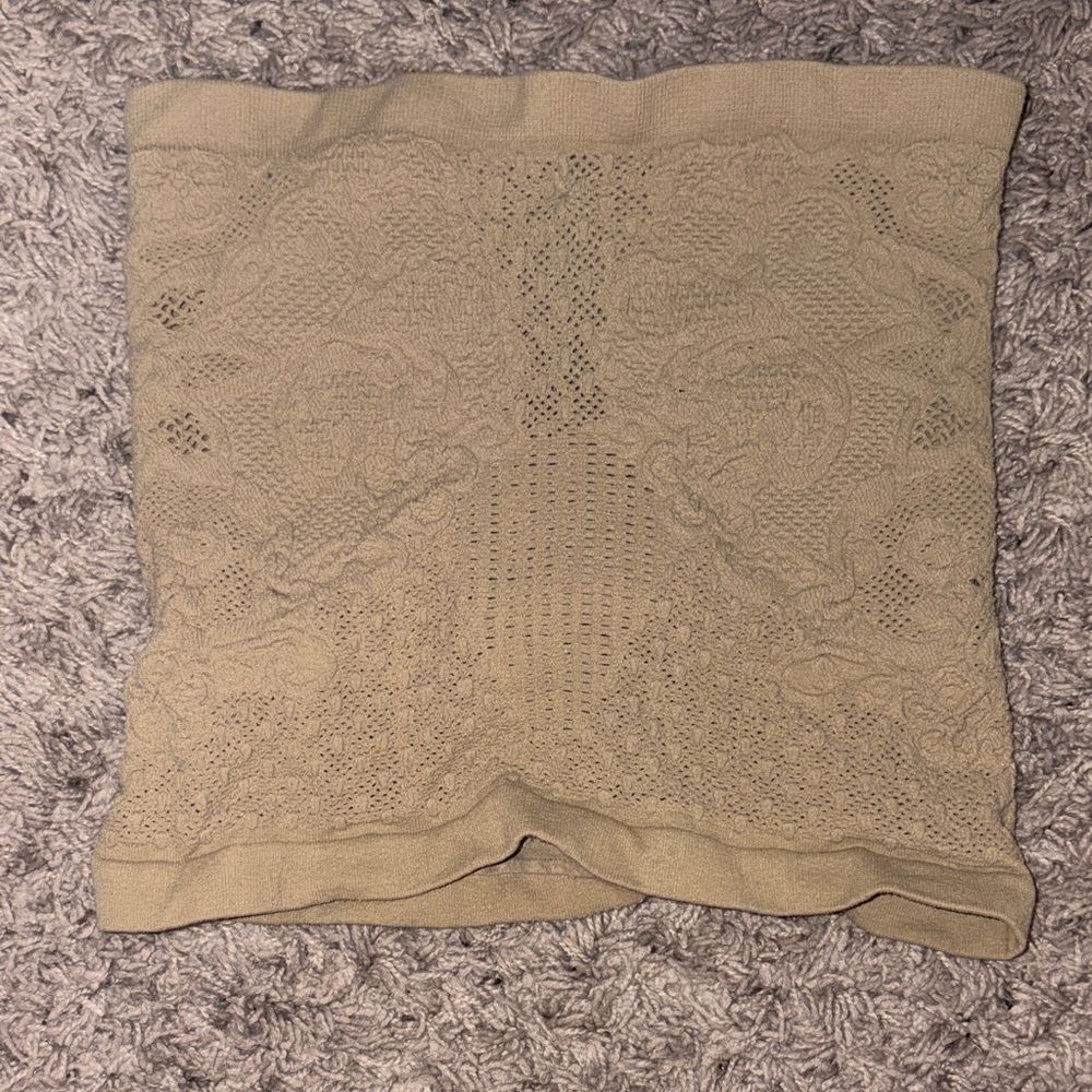 Free People Tan Lace Crop Top